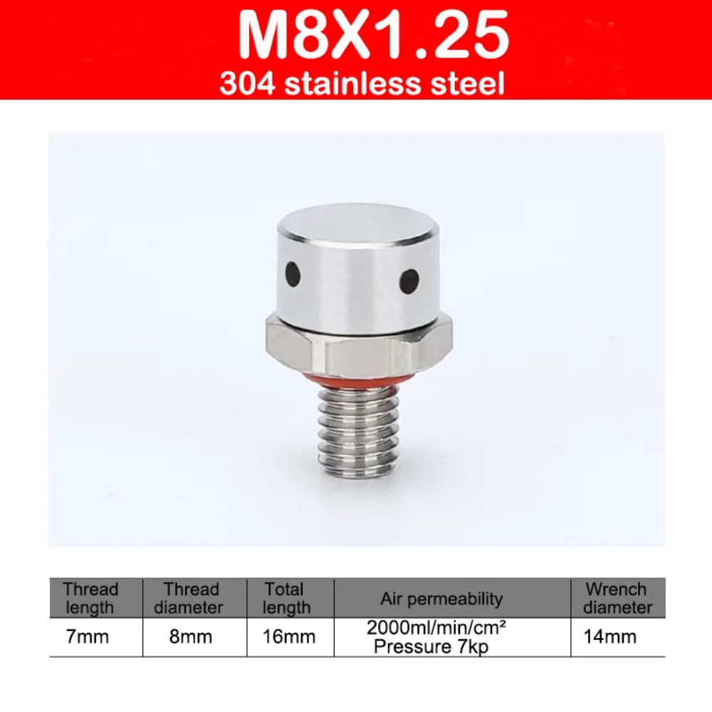 New 304 Stainless Steel Air Vent Valve Waterproof M5 M6 M8 M10 M12 Breather Vent Valve Screw In Automatic Venting
