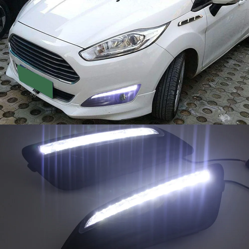 Driver Left Side Fog Light Lamp Cover For 2014-2019 Ford Fiesta – Black ABS, D2BZ15266BA