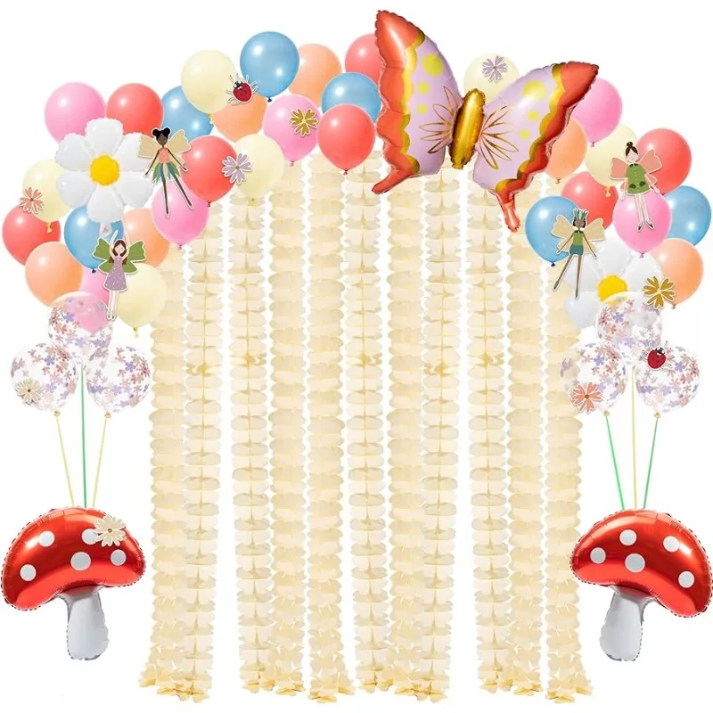 Woodland Fairy Theme Balloon Garland Party Decorations for Enchanted Forest Woodland Birthday Baby Shower Party Balloons