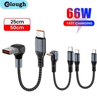 25cm/50cm 90 Degree Elbow Short Type C to USB C Cable Fast Charging For Iphone 15 Xiaomi Huawei Power Bank Wire USB Type C Cable