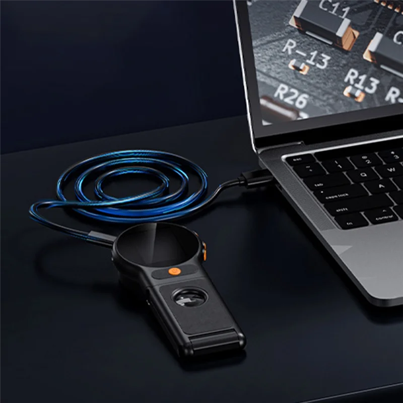 -Microscopio Digital electrónico con pantalla de alta definición IPS plegable de 2 pulgadas BOFF para detección de identificación de reparación