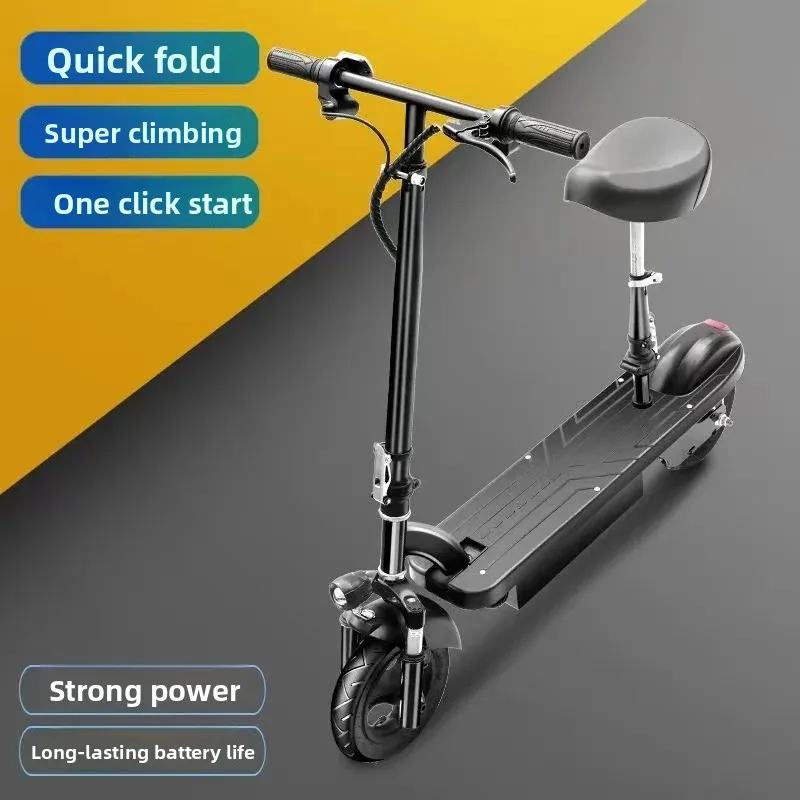 10-Inch folding electric scooter mount, two-wheeled transportation, electric vehicle, small car, adult convenient battery car
