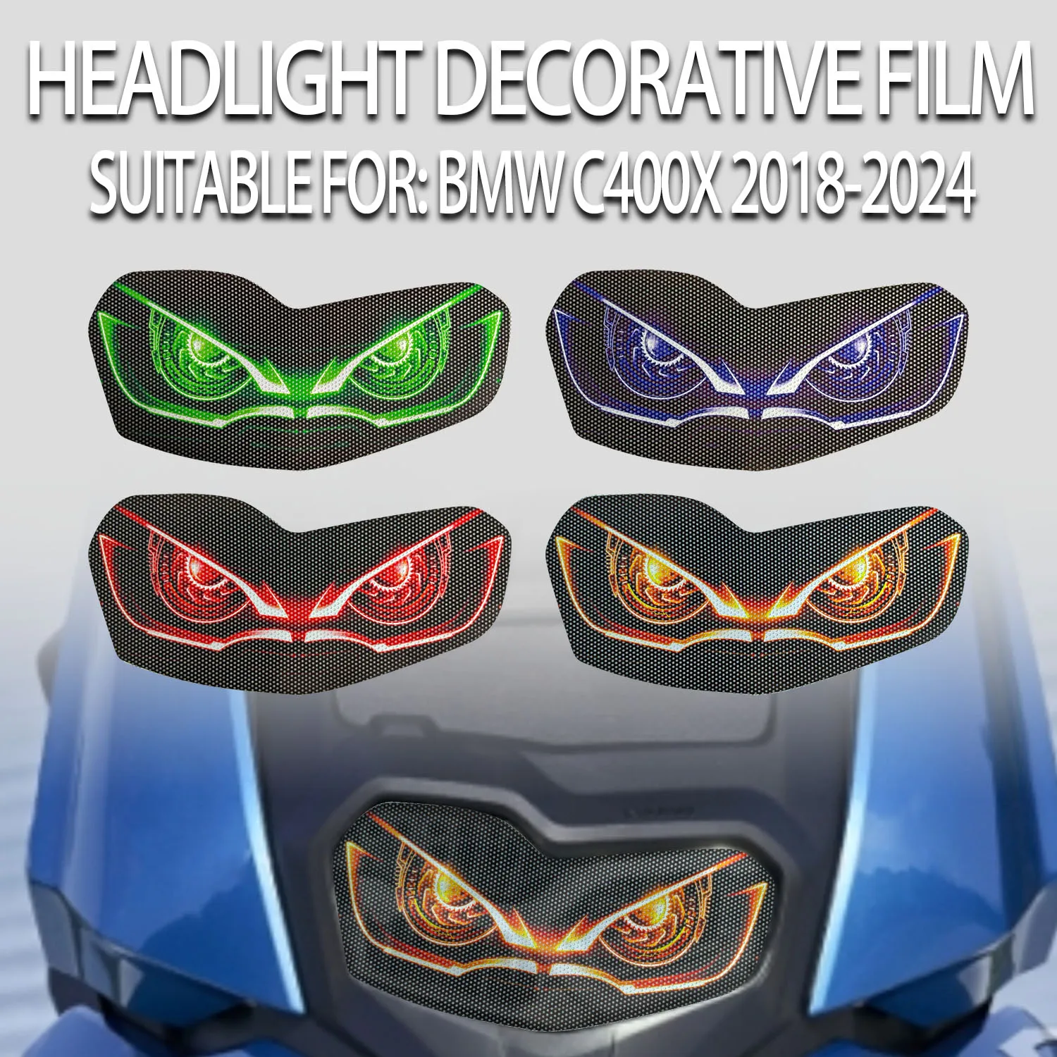

For BMW C400X 2018-2024 Headlight Protector Sticker Headlight Decorative Film