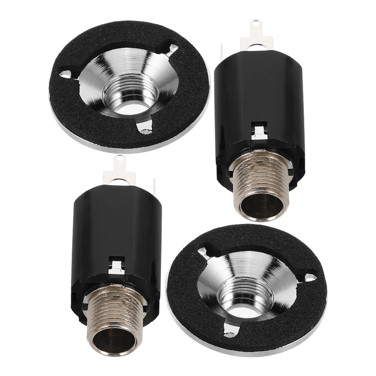 

2 set Guitar Jack Socket Accessories Endpin Pickup Plug for Electric Guitar Brass Multi Pickup Parts Durable 6.35mm Connector