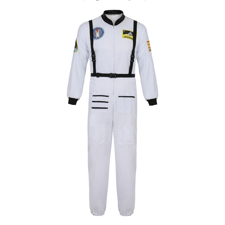 Astronaut Costume Space Suit For Adult Cosplay Costumes Zipper Flight Jumpsuit Spaceman Party Dress Up Costume Plus Size Uniform