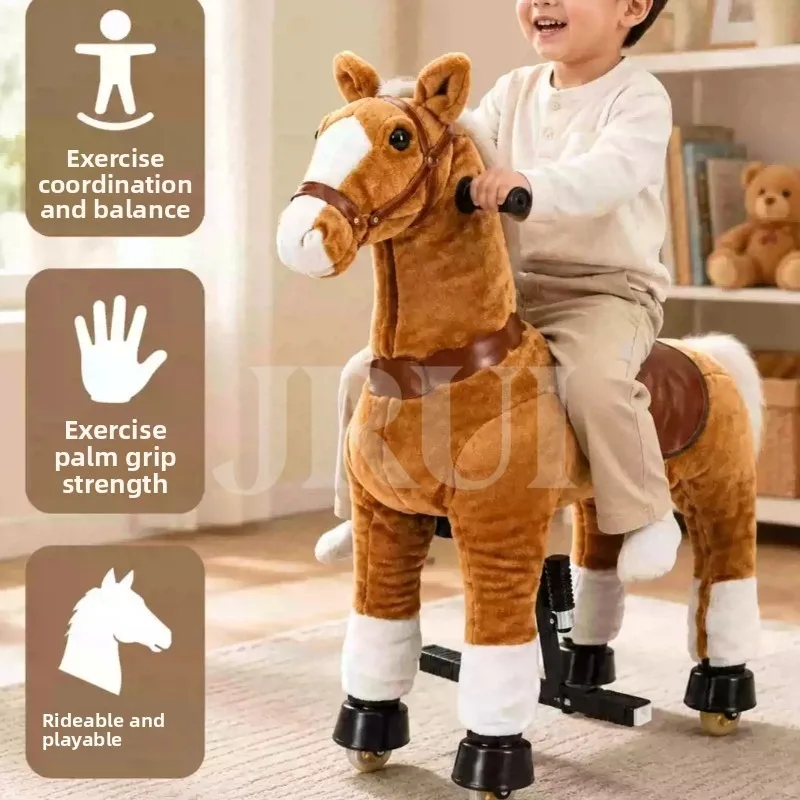 Mechanical Horse Toys Can Ride The Toy Horse Really Electric Adult Children Zhuge Riding and Walking Jumping
