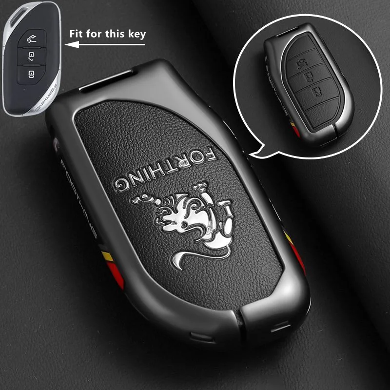 Zinklegierung Autoschlüsselhülle für Dongfeng Forthing T5 EVO Fengxing T5L V9 Schlüsselanhänger Fernbedienungsgehäuse Halter Zubehör – Detail 7