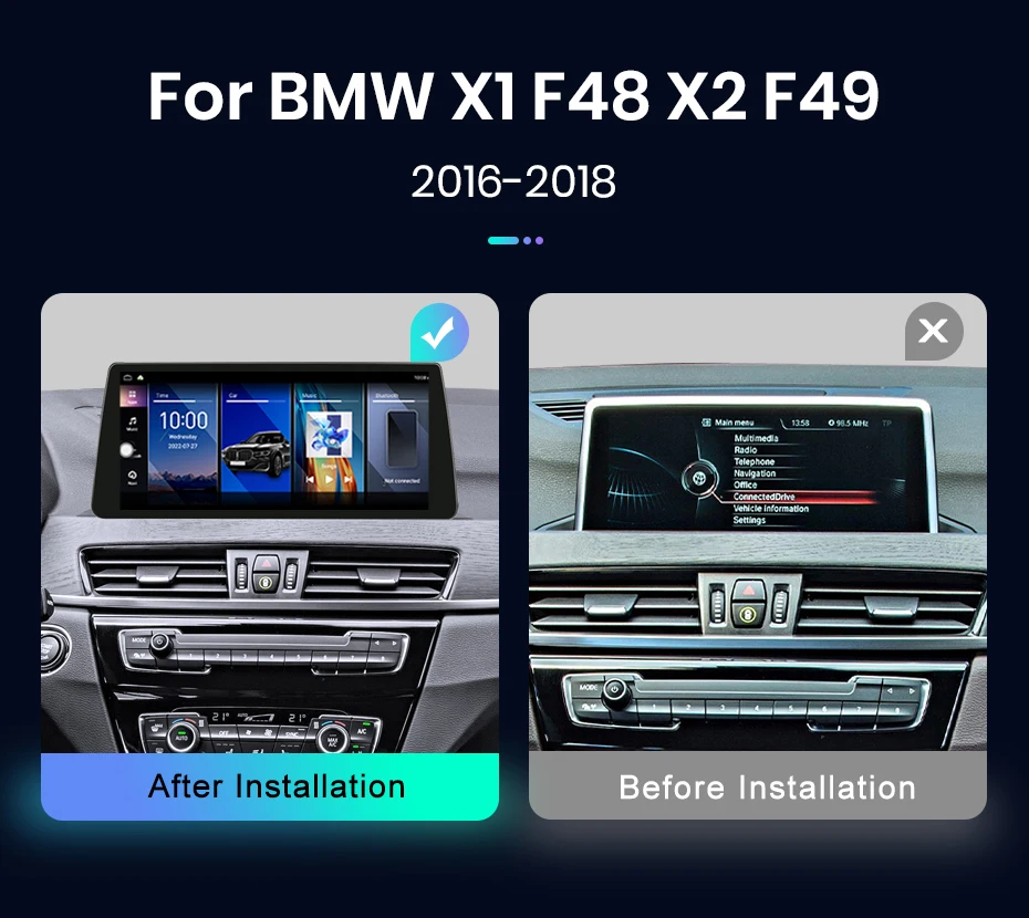 Junsun 12,3 zoll CarPlay Auto Radio Multimedia Für BMW X1 F48 X2 F49 2013-2020 NBT EVO System 4G WiFi Drahtlose Android Auto Stereo – Detail 5