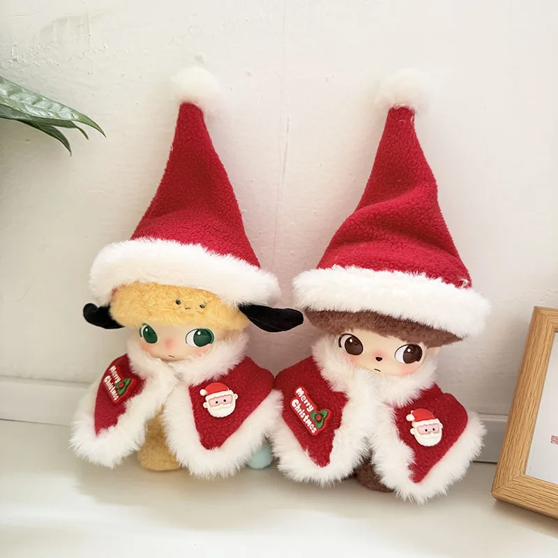 

Cute Christmas Outfit Set For DIMOO And 15/17cm Labubu – Christmas Little Messenger 2-Piece Set