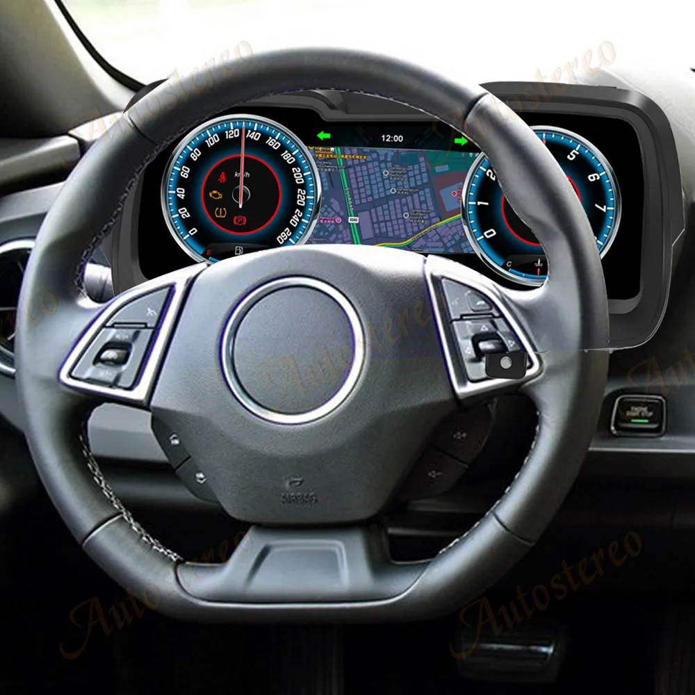 For Chevrolet Camaro 5th Generation 2011-2015 Digital Cluster Car LCD Dashboard Panel Virtual Cockpit Instrument Speedometer