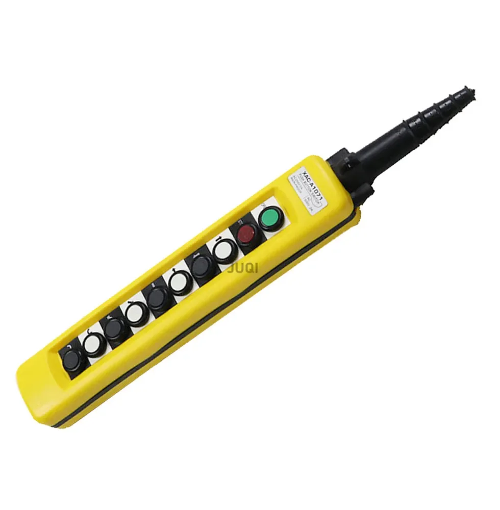 XAC-A1071  10 Buttons Rainproof Industrial Electric Crane Hoist Control Push Button Switches 250V 5A Yellow