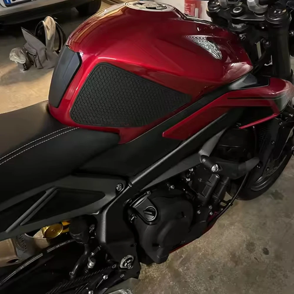 For Triumph Street Triple 765 Tank Pad Motorcycle Accessories Fuel Anti-Slip Side Knee Grip Protector 765R R RS 765RS 2023 2024
