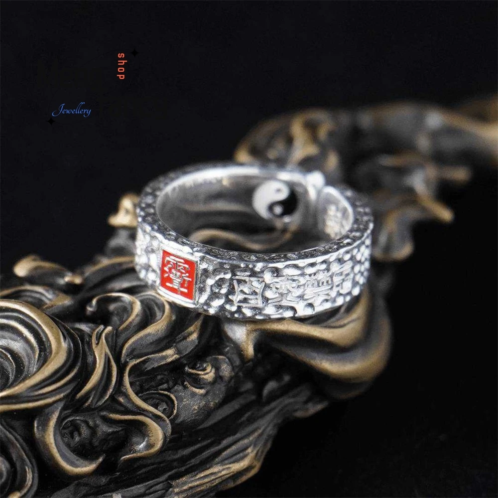 

Fajie Ethnic Style Retro Plain Style Versatile Couple's Chiseled Ring Fashion Jewelry Best Selling Handicraft Exquisite Elegant