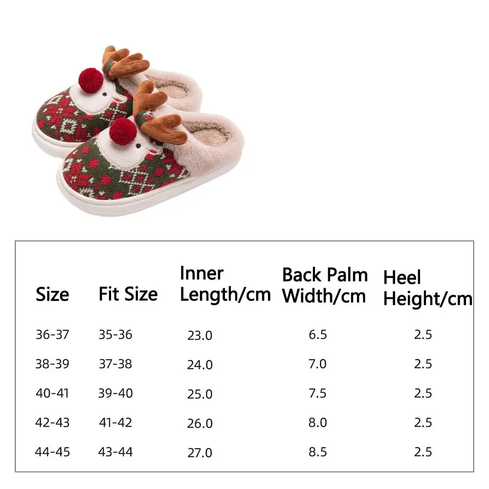 عارضة لطيف الكرتون الأيائل النعال جميل لينة عيد الميلاد النعال الدافئة مريحة غرفة نوم أحذية الرجال