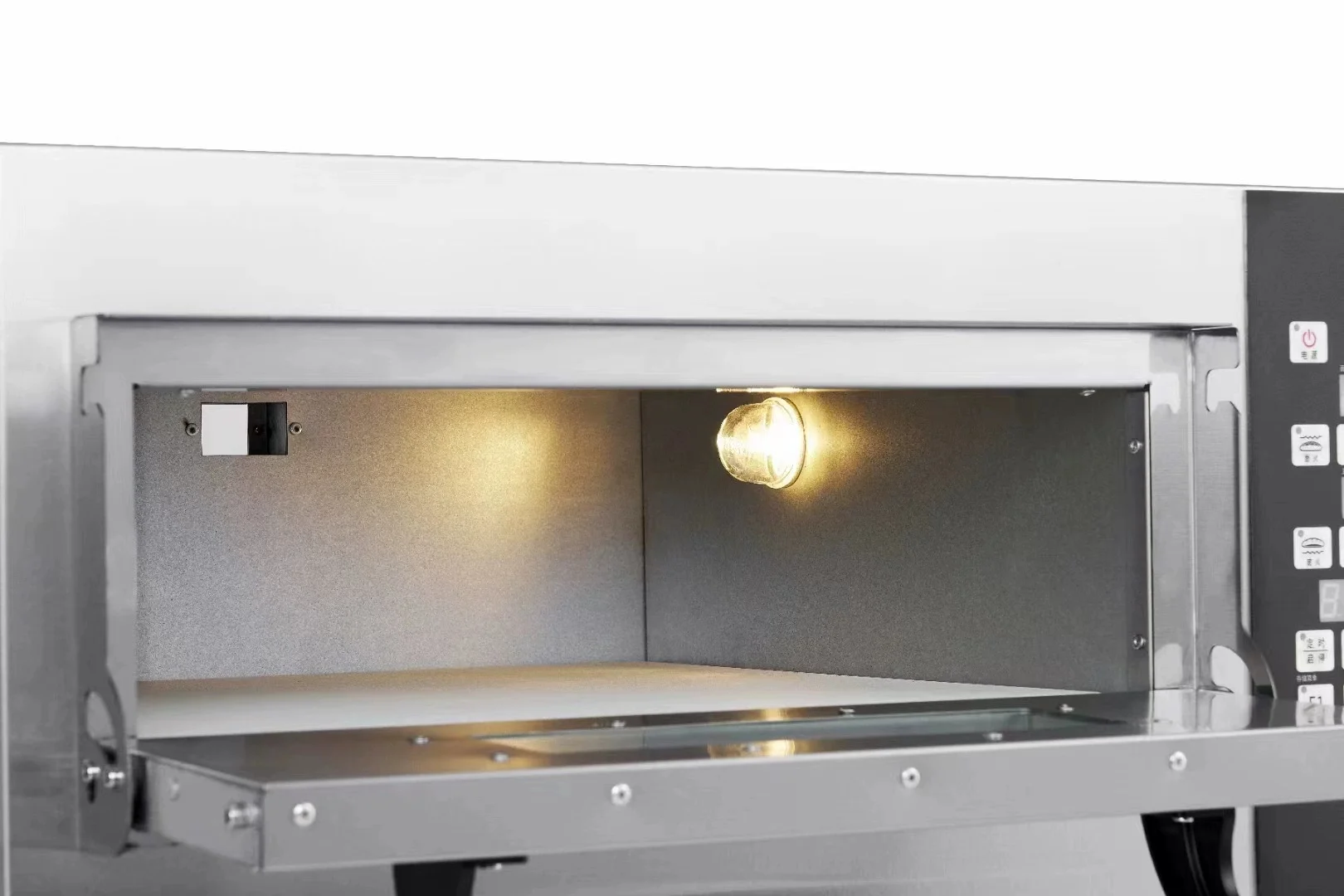 Single Deck Electric Oven Separate Temperature Controls Refractory Ceramic Stone Plate for Bread Pizza