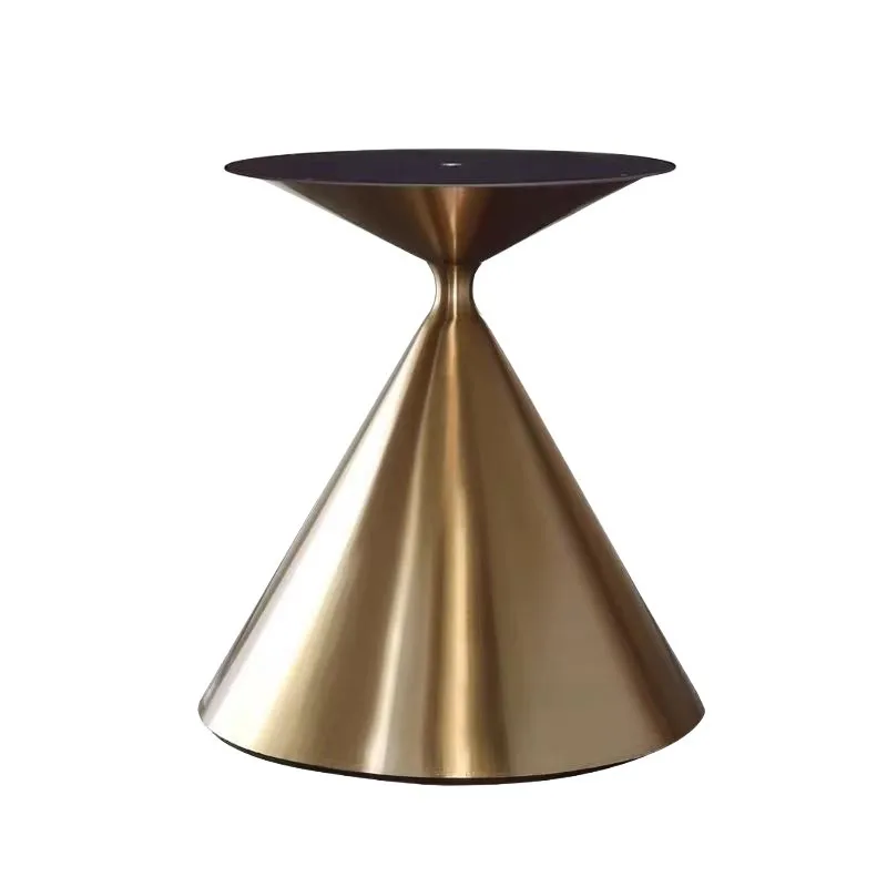 Stainless steel table legs, small waist, round table, horn, marble base, luxury stone edge, coffee table corner, metal bracket.
