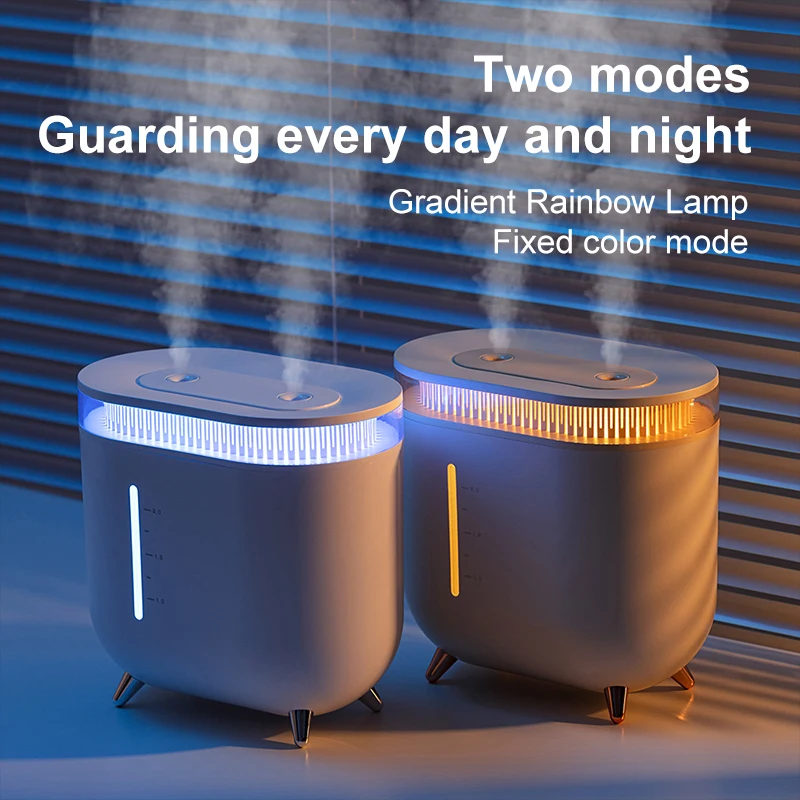 

Ультразвуковой увлажнитель-проектор с функцией двойного распыления, 3600 мАч