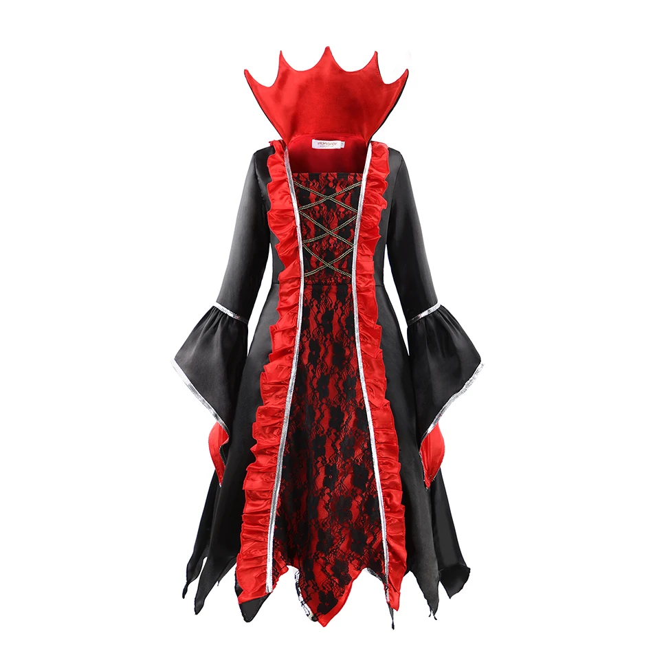 New 2026 Kids Halloween Ghost Bride Girls Long Dress Cosplay Tulle Kid Ghost Costume for Purim Carnival Party Dress