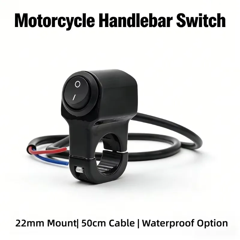 Aluminum Alloy Motorcycle Handlebar Headlight for Switch Two Three-position Waterproof Switch 12V Fog Retro Switch