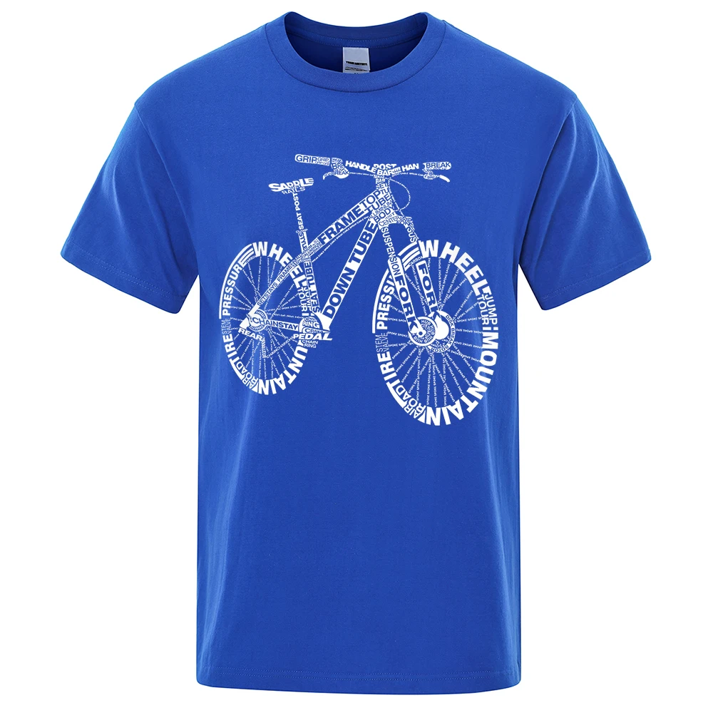 Cotton Oversized Top Quality Men Clothing Mountain Bike Cycling T-Shirt Bicycle Amazing Shirt Fashion Tees Streetwear Male Tee