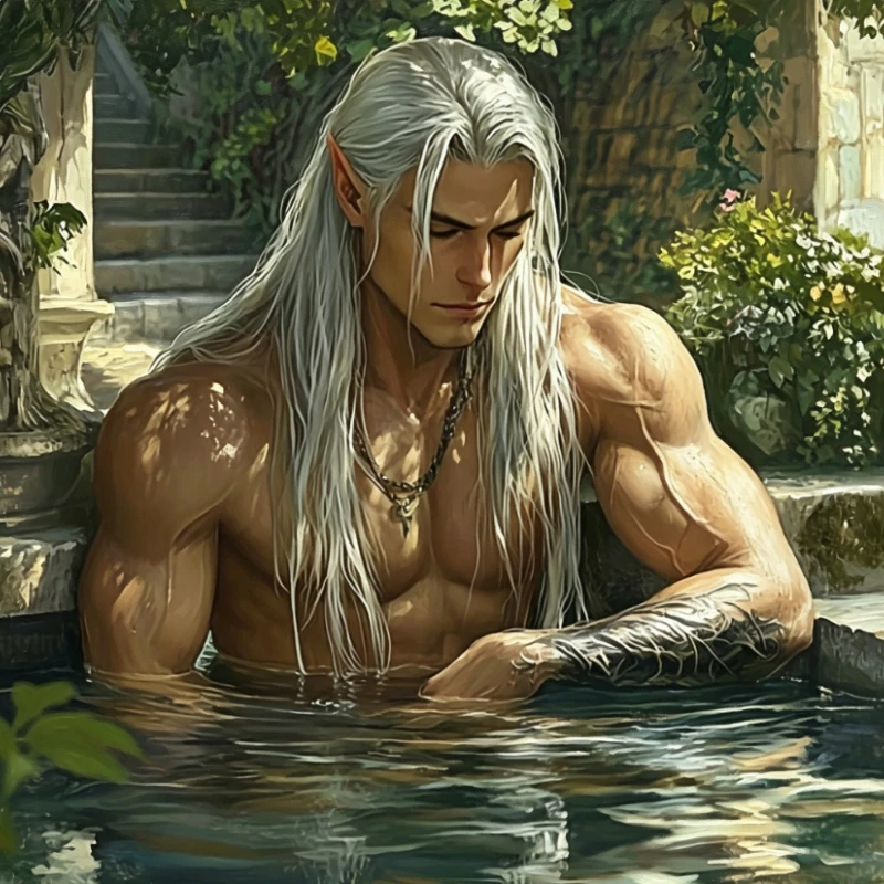 DIY Digital Painting Paint By Numbers Silver Hair Elf Male Handpainted Painting Art Picture Artcraft on Canvas Unique Gift
