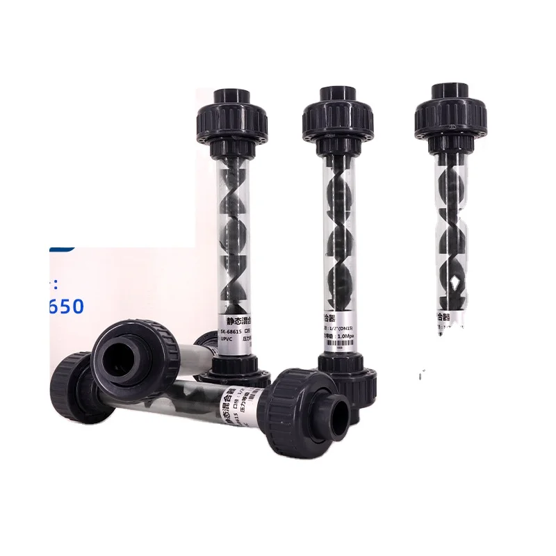 Plastic Electric Static Mixer For Manufacturing Plants Mixing Water & S