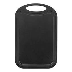 Plastic Chopping Block Meat Vegetable Cutting Board Non-Slip Anti Overflow With Hang Hole Chopping Board Black