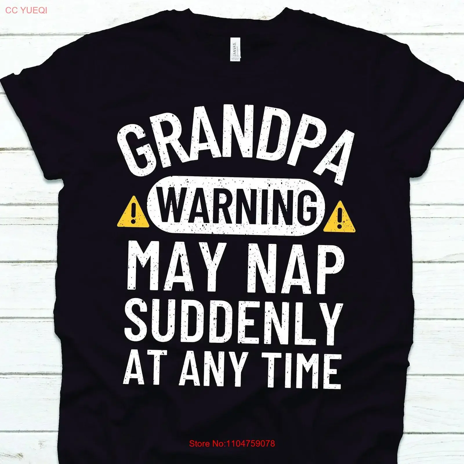 Grandpa Funny T shirt Warning May Nap Suddenly At Any Time Grandfather Birthday Humor vintage Washed Casual Comfortable fashion