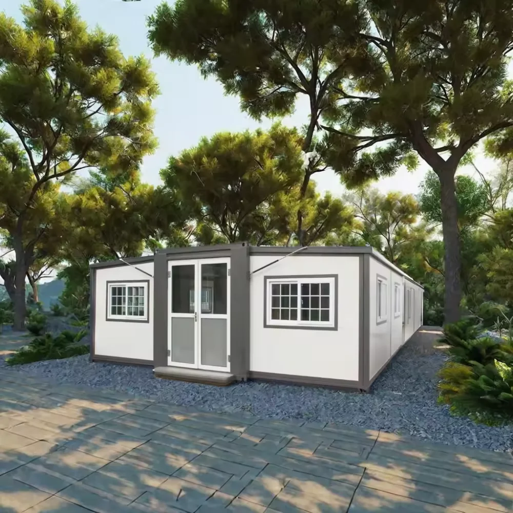 شرفة بانورامية منازل حاويات فولاذية جاهزة الصنع للمنازل الصغيرة المعيارية والفنادق والتخييم تستخدم منزل حاوية قابلة للطي