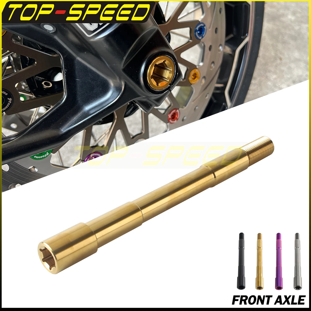Motorcycle Front Axle For Harley X Öhlins Inverted Fork Legs P/N 45400392 45400393 Stainless Steel/ Titanium TC4 Wheel Axle Kit