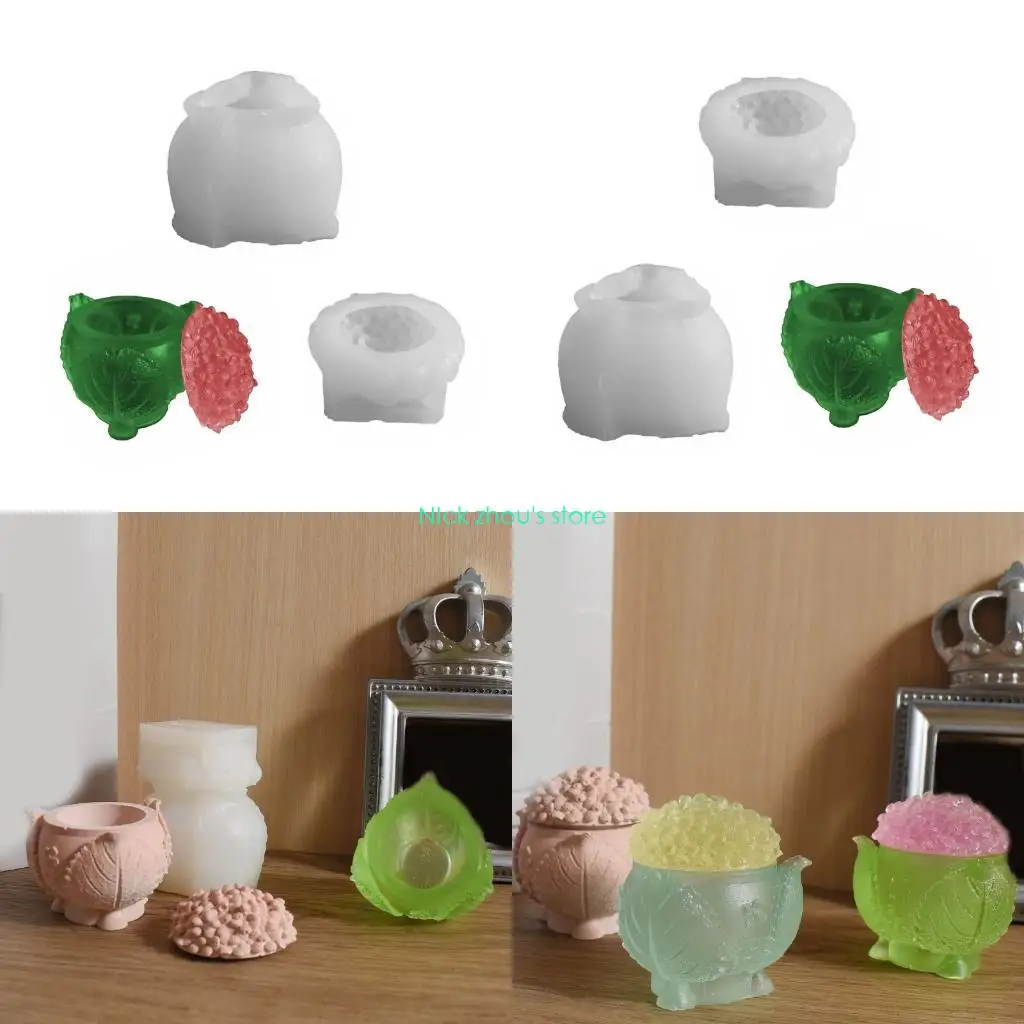 

E15E 1 комплект, многоразовый маленький цветочный горшок, силиконовая форма для DIY украшения дома, проект литья из смолы и