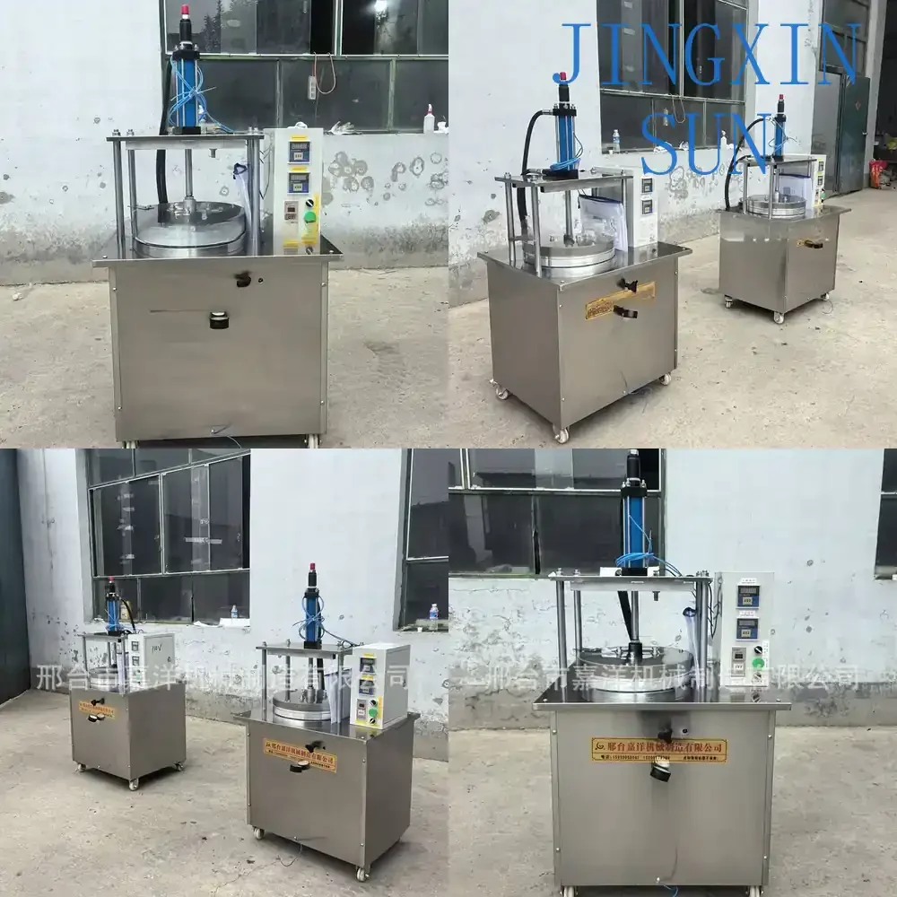 Automatic Cake Press Machine for Commercial Pancake Roast Duck Spring Roll Filling Machine Single Station Food Processing