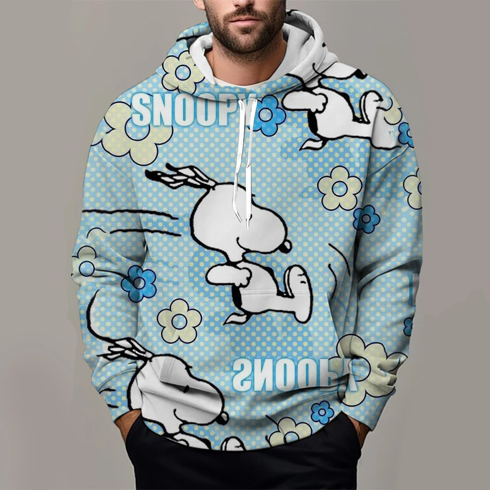 2024 Hot sale Snoopy 3D Printed Boys and Girls Spring and Autumn New Fashion Hoodies men’ s Adult Street Leisure pullover