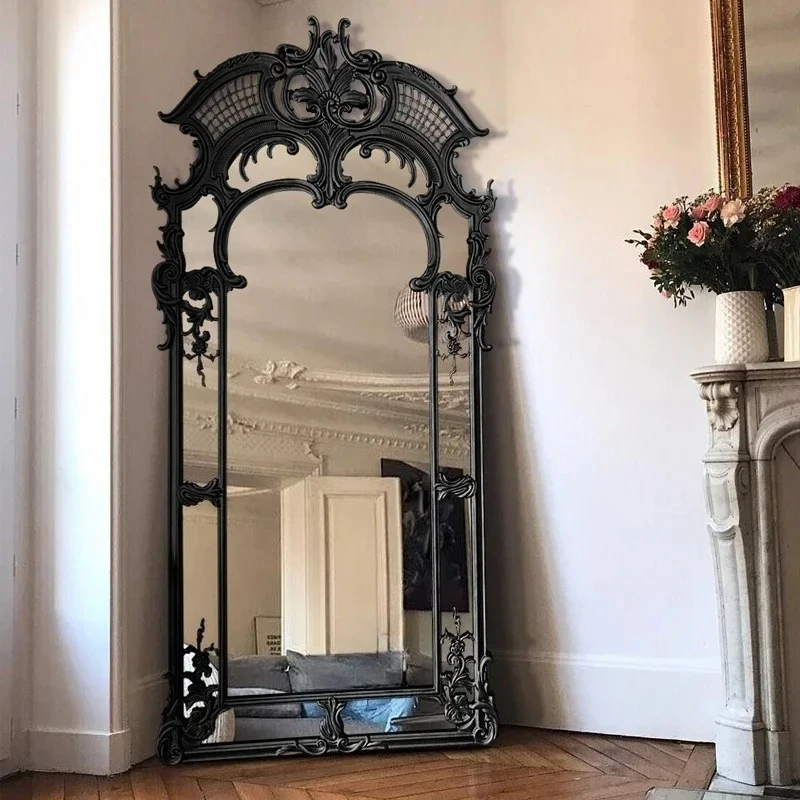 

Большое зеркало в стиле Art Deco с золотой рамой, современное напольное зеркало для гостиной, эстетичное зеркало в готическом стиле для украшения комнаты.