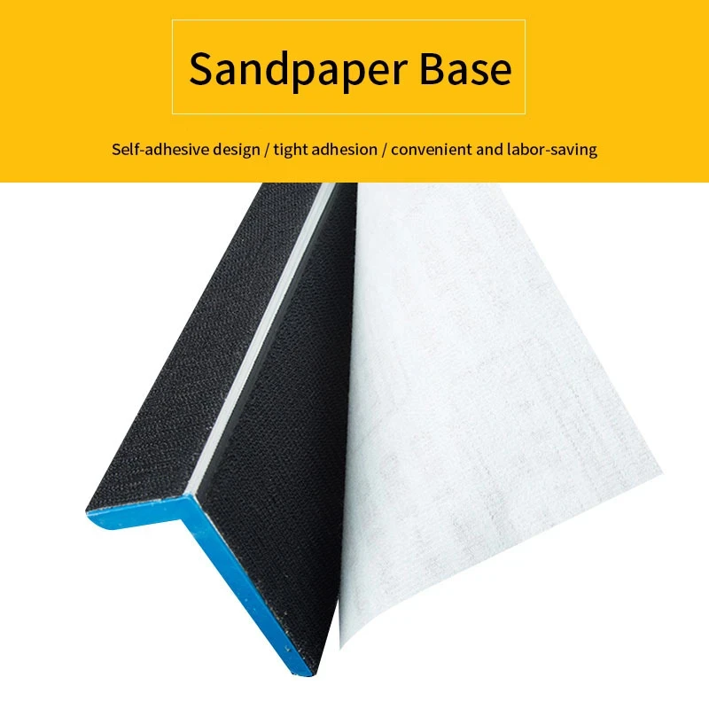 Sandpaper Holder Inside Corners Polish Sandpaper Tool Self-adhesive 90 Degree Sanding Tool for Drywall Sanding Paper Holder