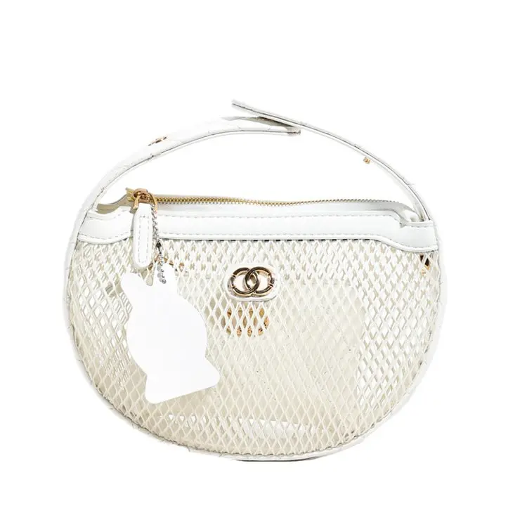 2025 جديد! حقيبة منسوجة من Hula Hoop Xiaoxiangfeng - قماش شبكي مجوف للجدة Xiang، سلسلة كروس/تحت الإبط للنساء #5