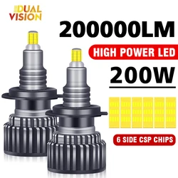H7 Led Bulb Canbus H1 H8 H9 H11 Fog Lights 9006 Hb4 9005 Hb3 Led Lamps 360 200000LM 200W 3D Auto 6000K Super Mini Diodes