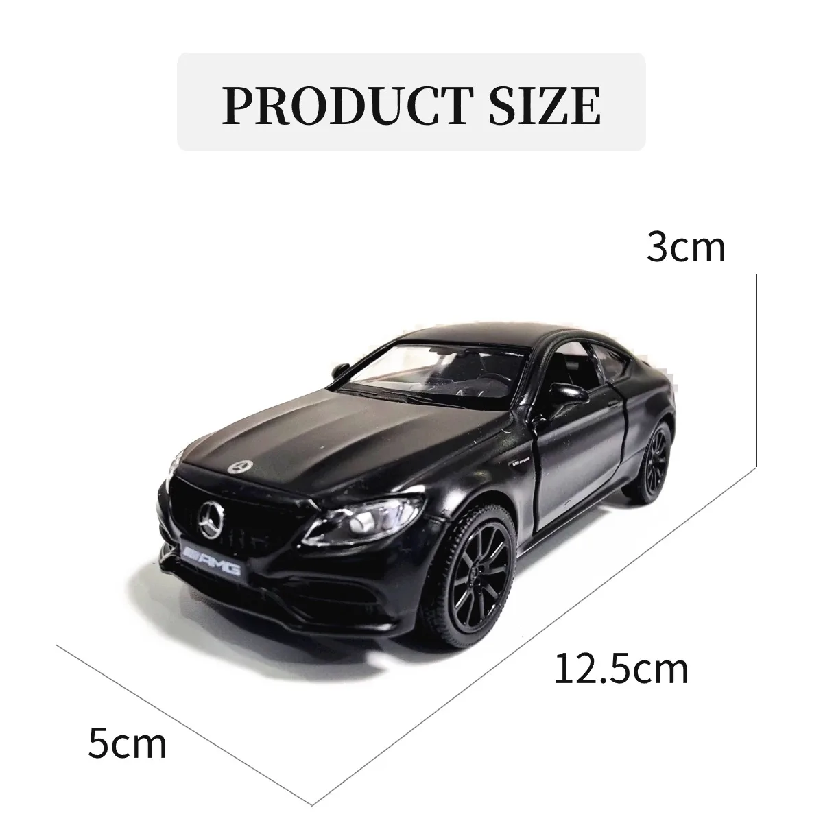 1:36 Metal Diecast Car Model Repilca Mercedes C63 AMG GTS Scale Miniature Collection Vehicle Hobby Kid Toy for Boy Xmas Gift