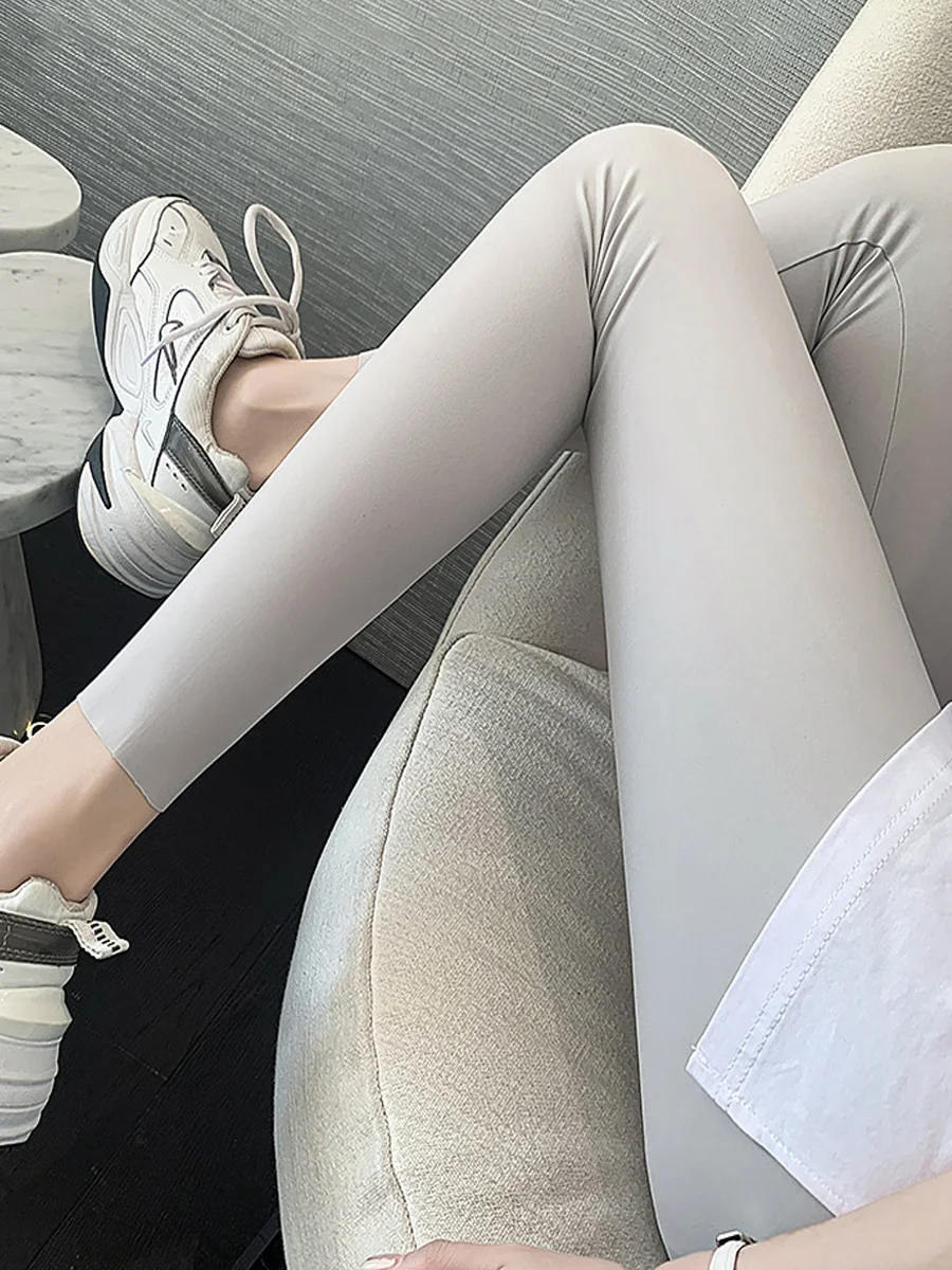 plus Size Yoga Pants Women's High Waist Shark Pants Spring Autumn Outerwear Fleece Lined Cycling Bottoms Face Mask Tights
