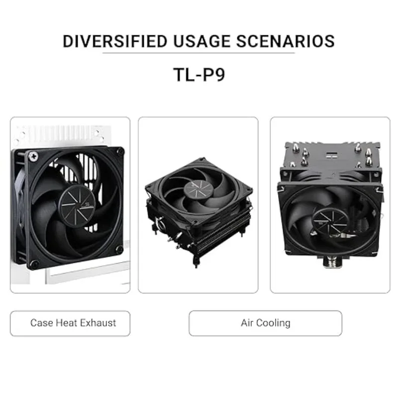 Thermalright TL-P9 CPU Fan Computer Case Cooling Quiet 4PIN PWM Fan High Performance 92mm Silent Cooler 2200RPM Speed Case Fan