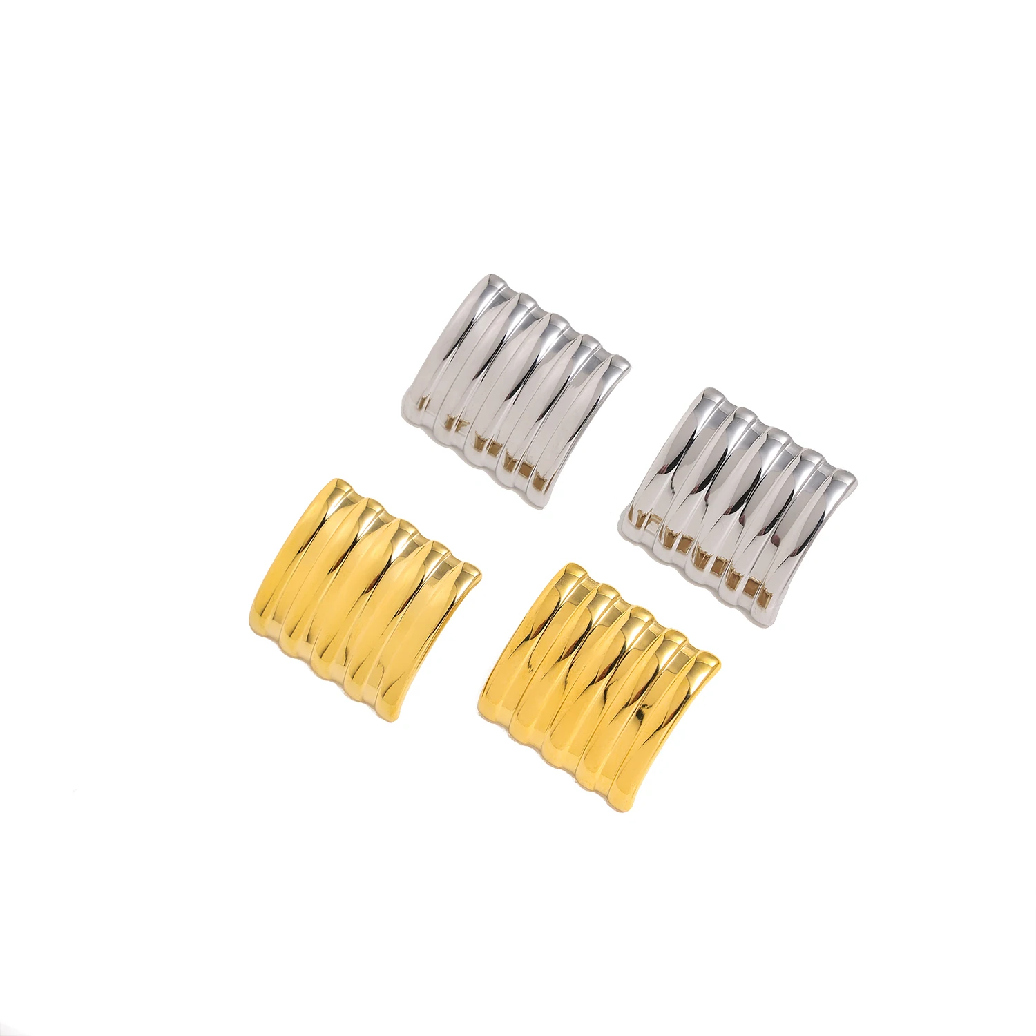 G&D Stainless Steel Plated Retro Geometric Earrings, Women's Waterproof Fashion Jewelry Gift