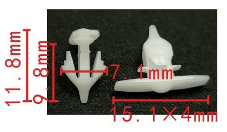 worldgolden 100pcs auto plastic clip fastener Front door sealing strip buckle for vw 7H0837485