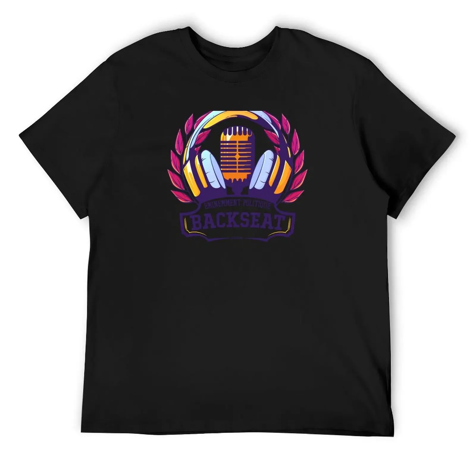 

Backseat university - large logo T-Shirt custom shirt hippie clothes summer top Men's cotton t-shirt