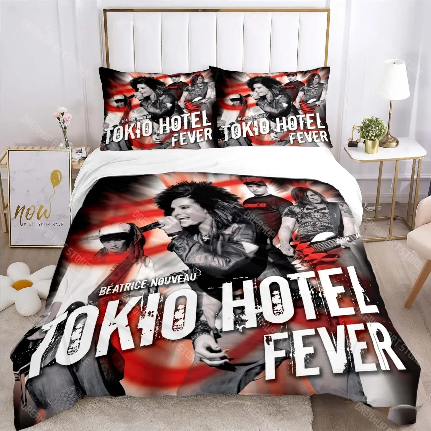 Exquisite 3D Print Tokio Hotel 3d Printing Rock Band All Season Duvet Cover Bedding Sets Soft Quilt Cover Pillowcases Single Dou
