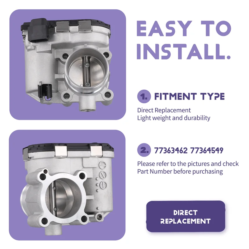 

A11M-Car Throttle Body 71795321 77363462 77364549 77364949 77365394 0280750137 For Fiat