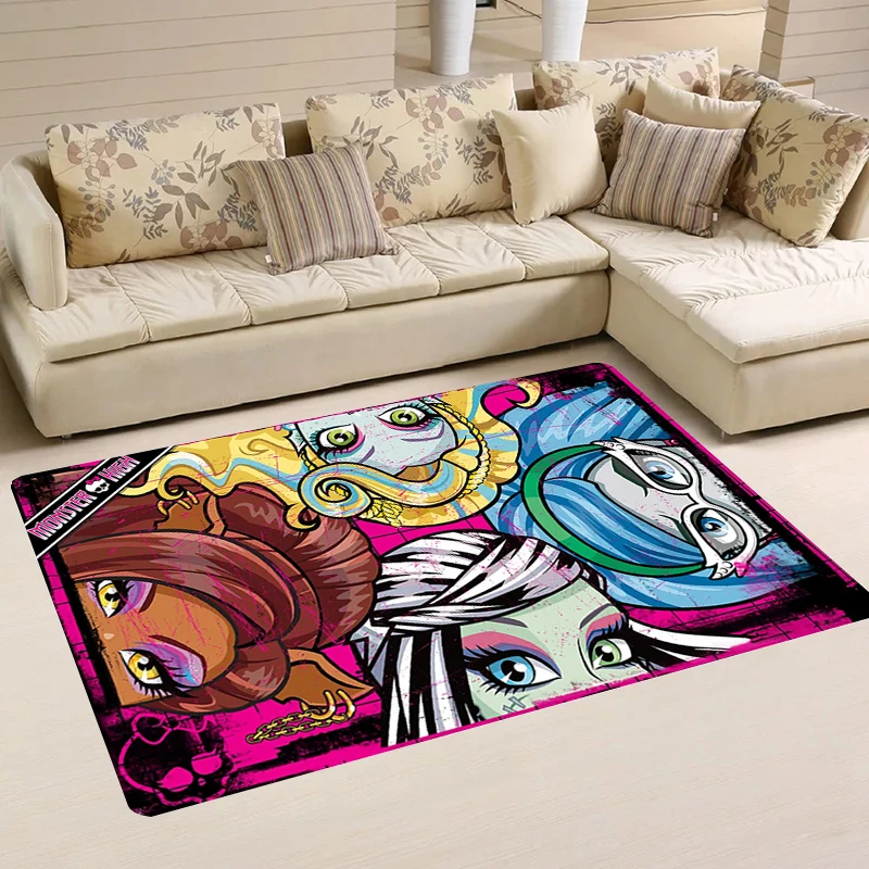 

Girl Room Doormat M-Monster H-High Rugs Entrance Door Anime Kitchen Rug Cute Cartoon Foot Mat Balcony Carpets Home Carpet Mats