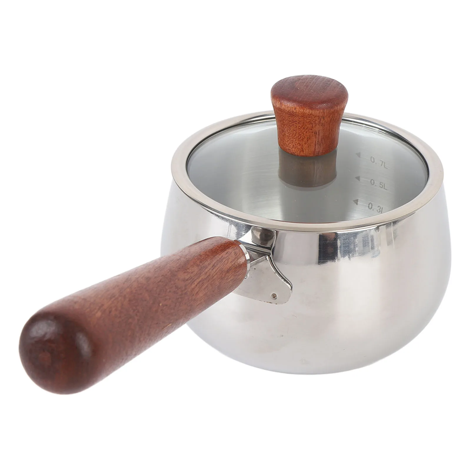 

1000ml Stainless Steel Milk Pot Anti Stick Multifunctional Saucepan for Soup And Noodles Ideal One Person Diet Kitchenware