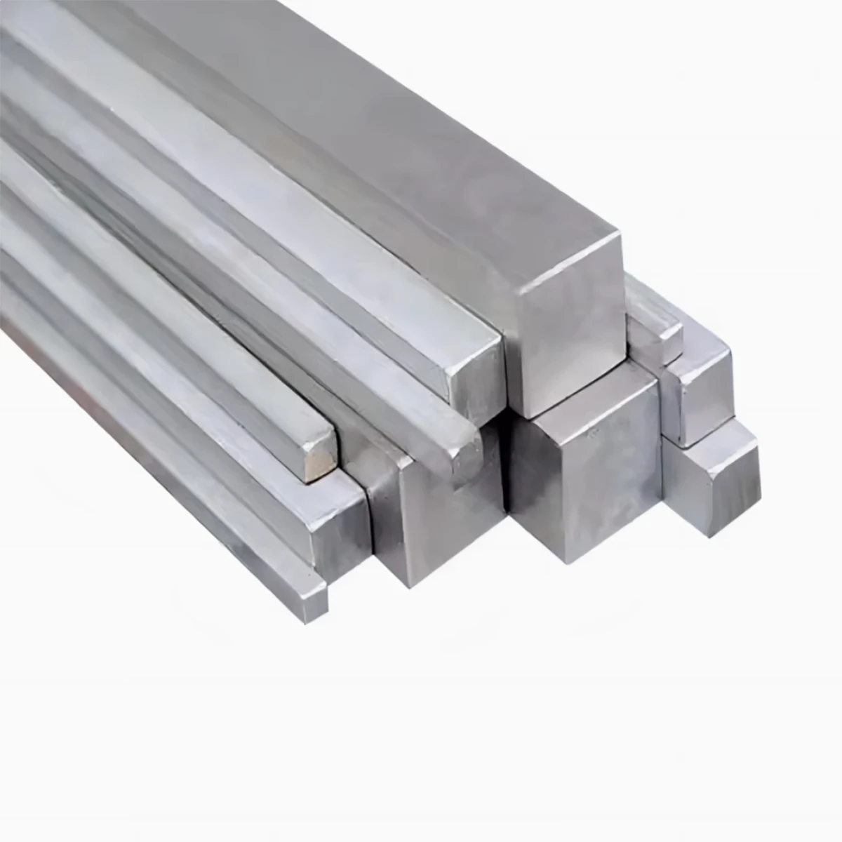 304 Stainless Steel Square Bar, Straight Bar, Solid Steel Bar, Polished Glossy Surface, Diameter 3/4/5/6~40mm