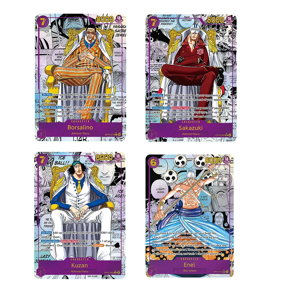 2026 English Version Anime One Piece Game Cards OPCG Laser Frosted Game Cards Replica Japanese Game Anime Collection Cards.