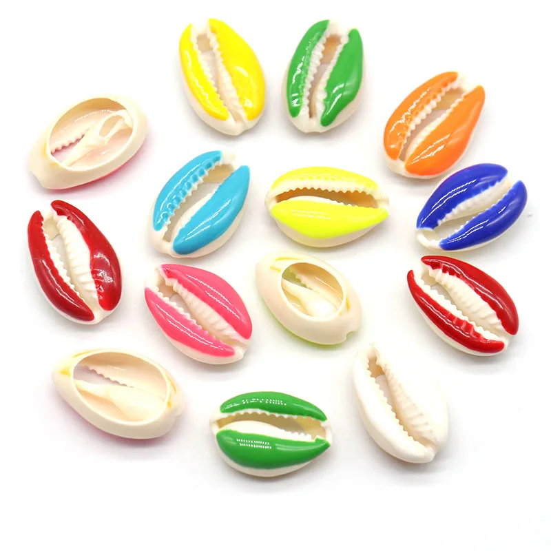 10pcs Multicolored Shell Beads For Jewelry Making Bracelet Necklace Dripping Oil Sea Shell Spacer Beads Handicrafts Accessories